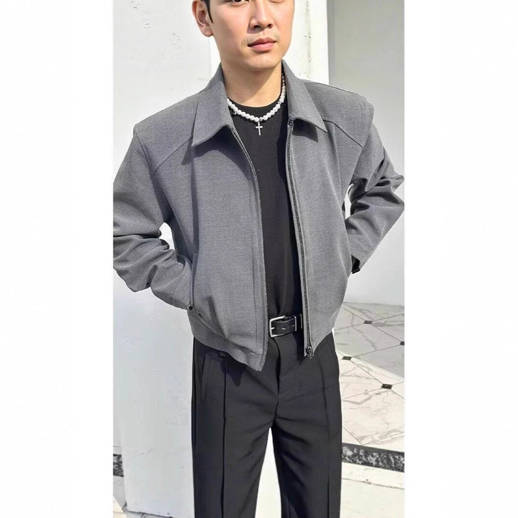 Mens And Womens Trendy Casual Short Zip Up Jacket