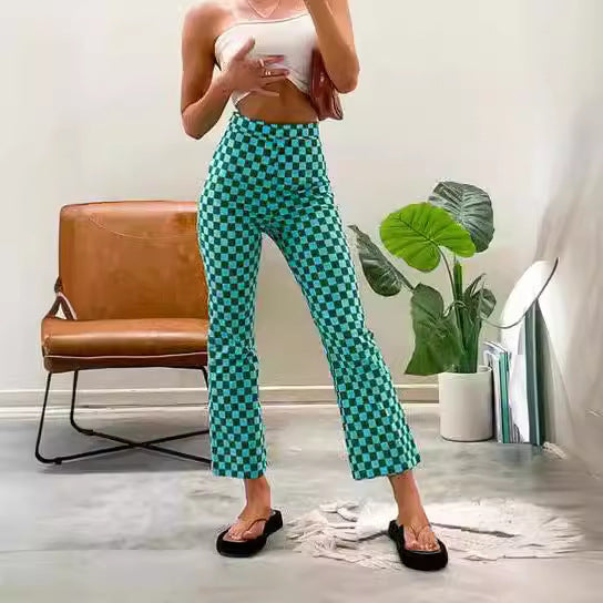 Women's Clothing Summer Printed Slim-fit Casual Women's Pants Yoga Pants