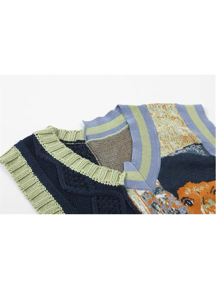 Large Women's Clothing Vest Stripe Set