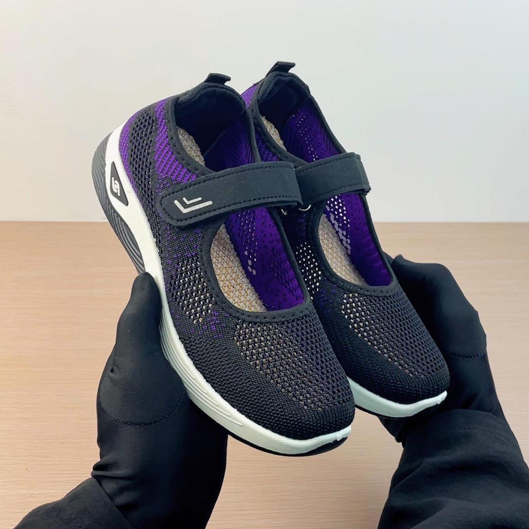 Summer New Women's Shoes Breathable Walking Shoes Velcro