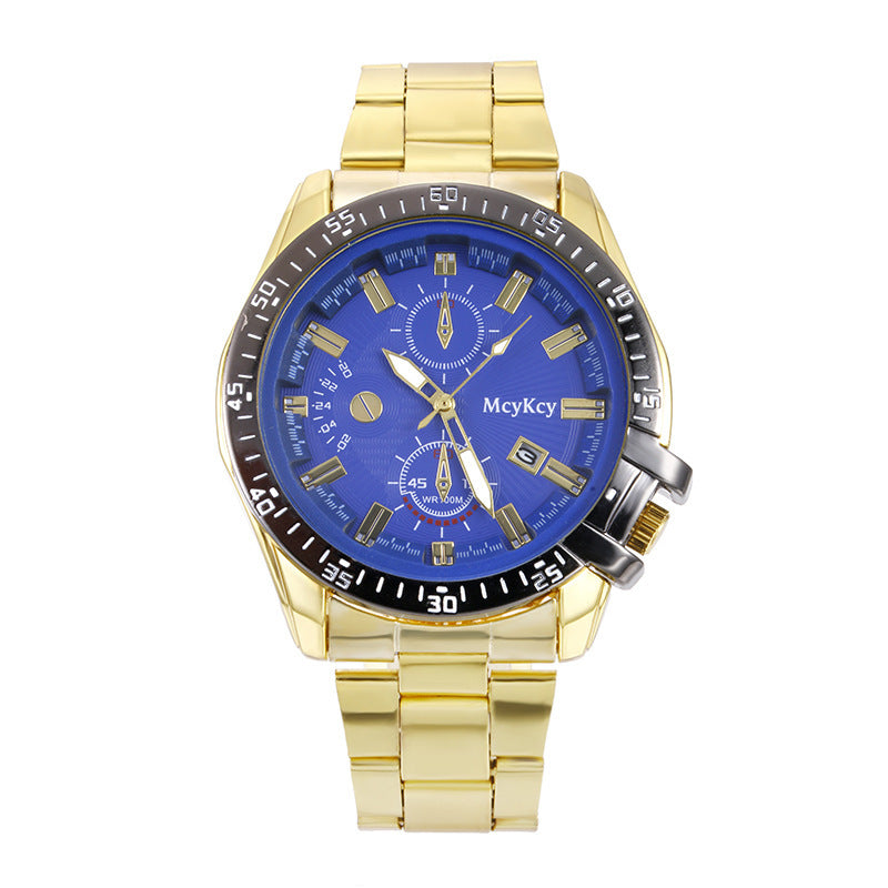 Steel Band Watch Single Calendar Business Watch