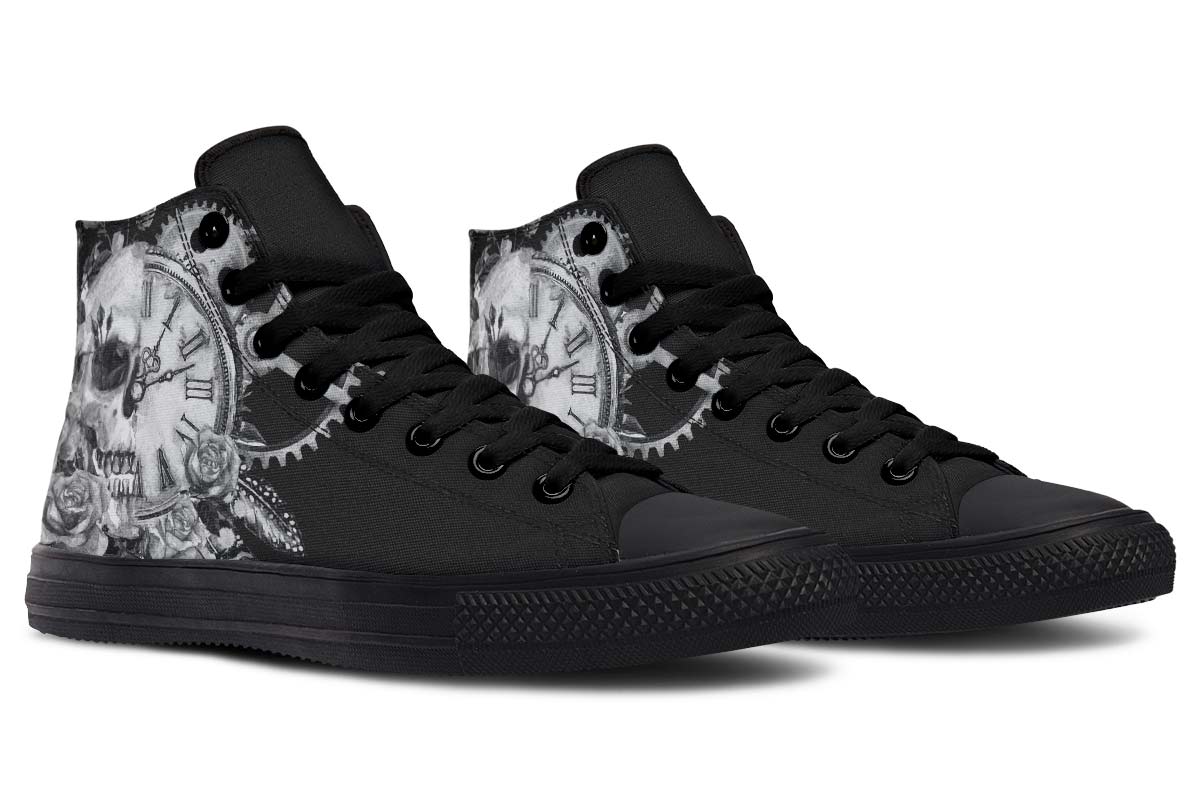 Men's And Women's Fashion Color Printing High-top Canvas Shoes