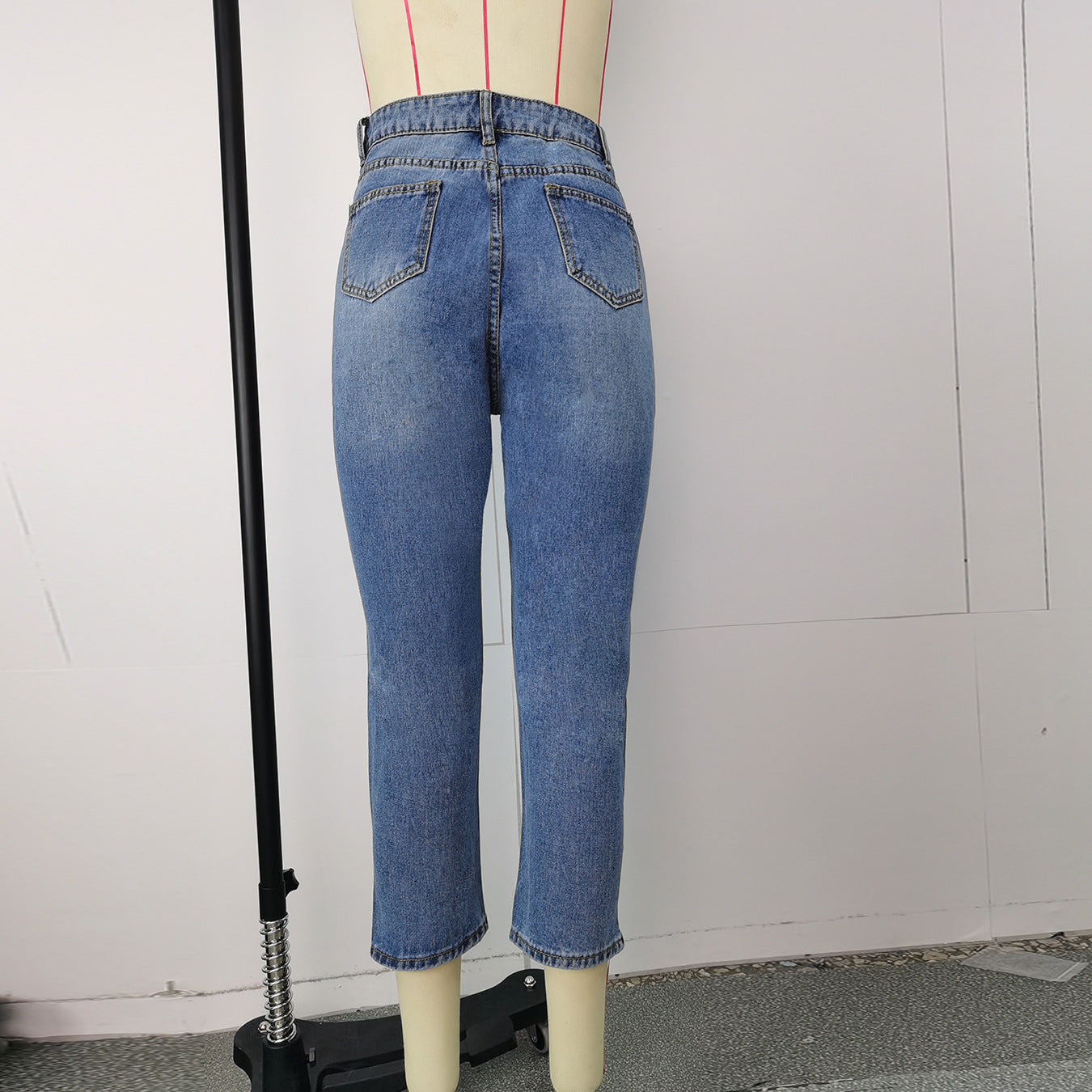 Women's Fashion Irregular Denim Skinny Pants