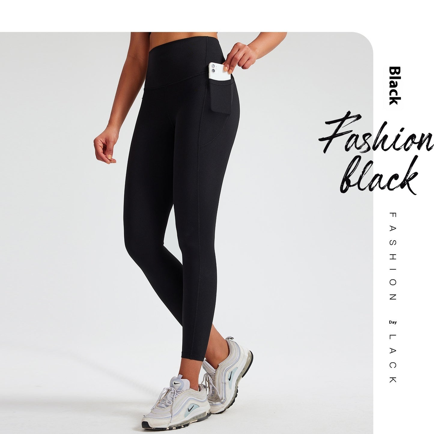 High Waist Shaping Peach Hip Exercise Lycra High Elastic Nude Feel Yoga Pants