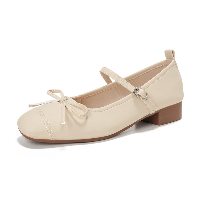 Multicolor Comfortable Low Heel Retro Easy Matching Soft Bottom Flats