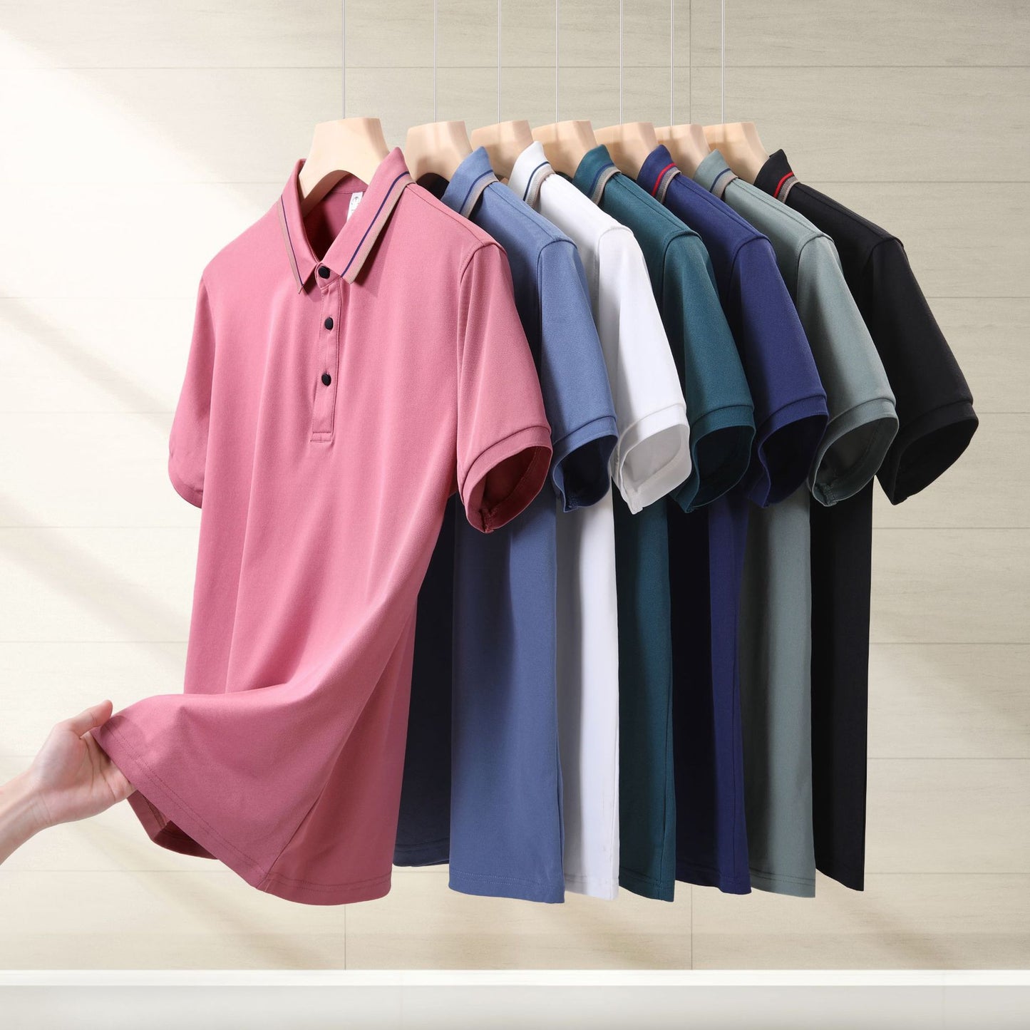 Lapel T-shirt Short Sleeve Workwear