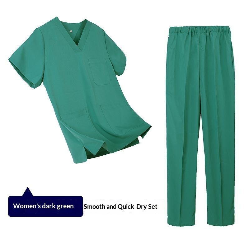 Womens Elastic Short Sleeve Surgical Gown For The Operating Room