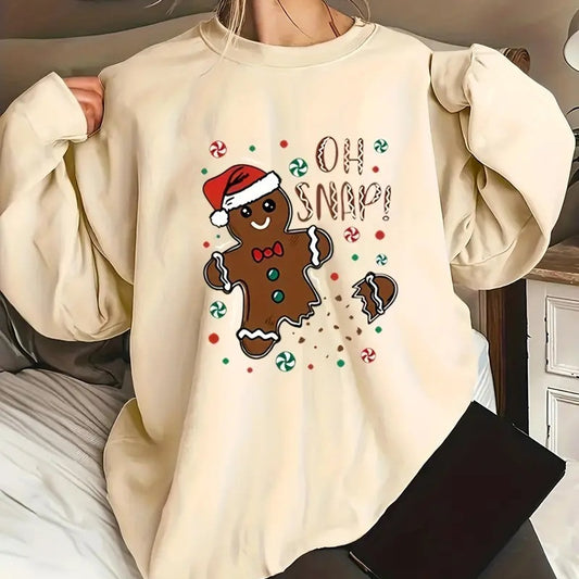Ginger Cake Printed Sweater Kawaii Christmas Theme