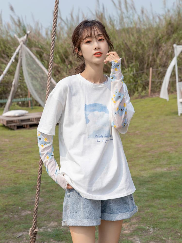 Women's Fashion All-match Small Short Sleeve T-shirt