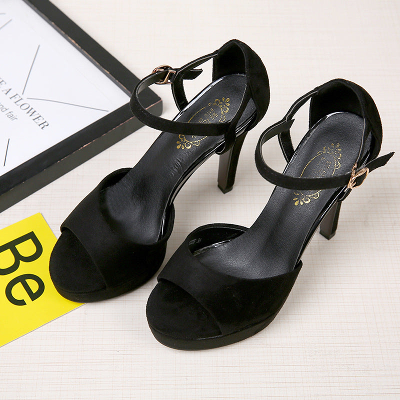 European And American Sandals Fish Mouth Heel Fashion Platform Sandals