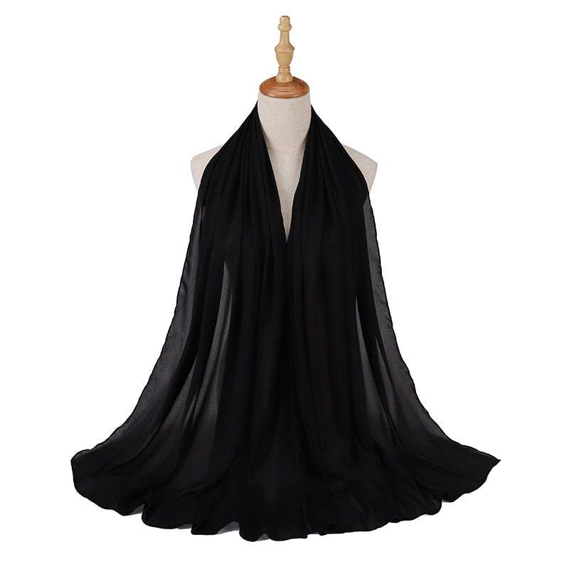 Malaysia Shiny Toe Cap Solid Color Scarf