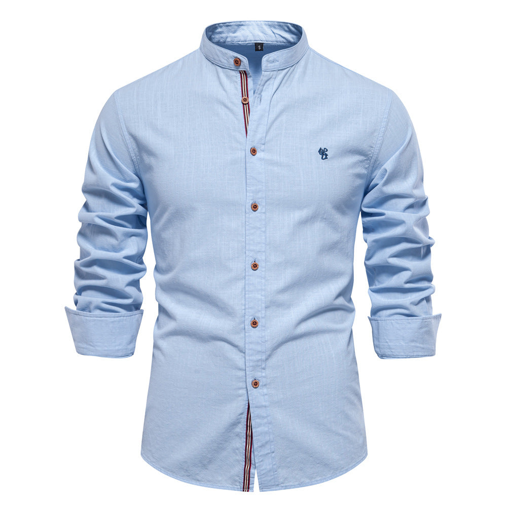 Casual Japanese Fashion Solid Color Long Sleeve Shirt