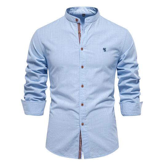 Casual Japanese Fashion Solid Color Long Sleeve Shirt