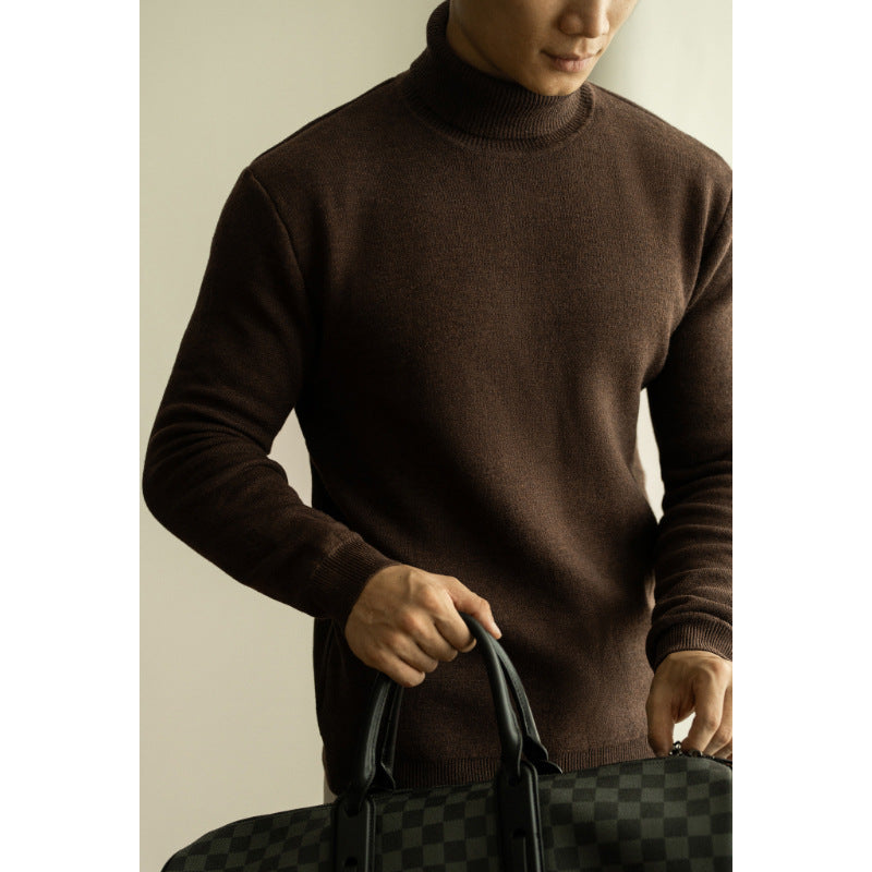 Langærmet sweater til mænd – til varme under en skjorte