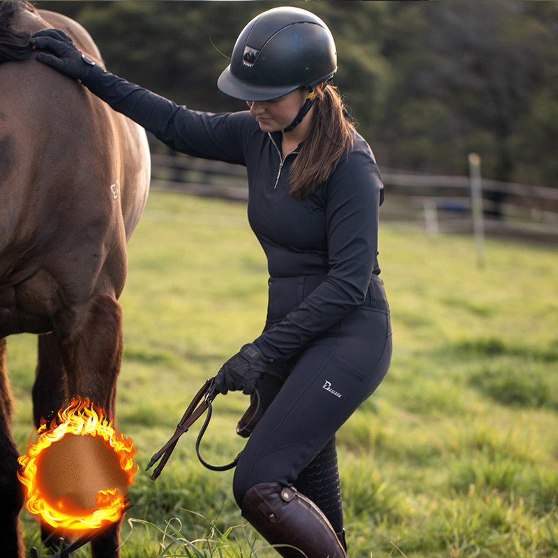Silicone Equestrian Pants Women's High Elastic Breathable Shaping