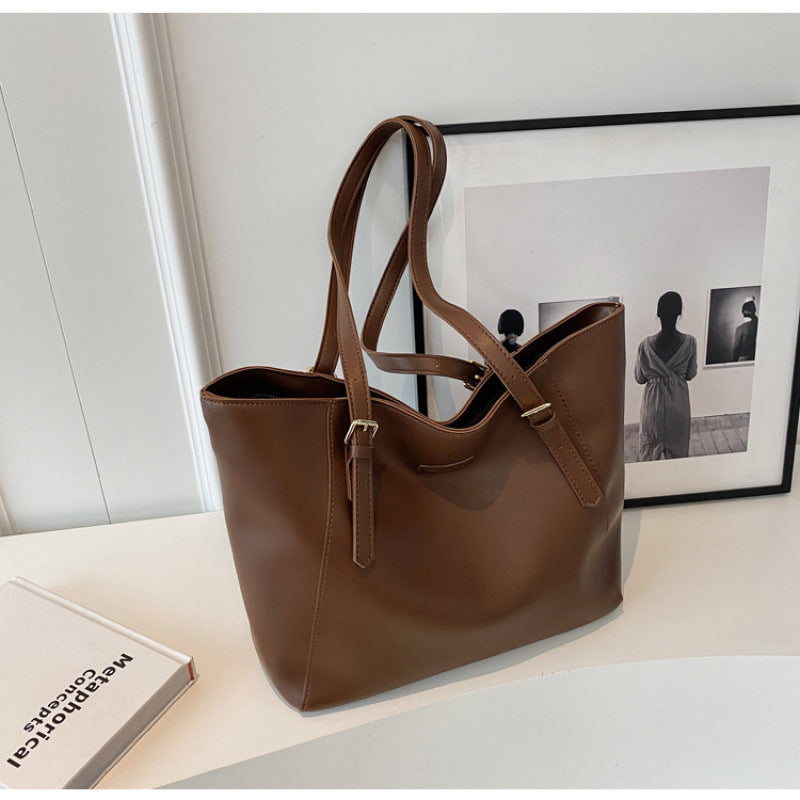 Large Capacity Women's All-match Simple Class Commuter Shoulder Bag