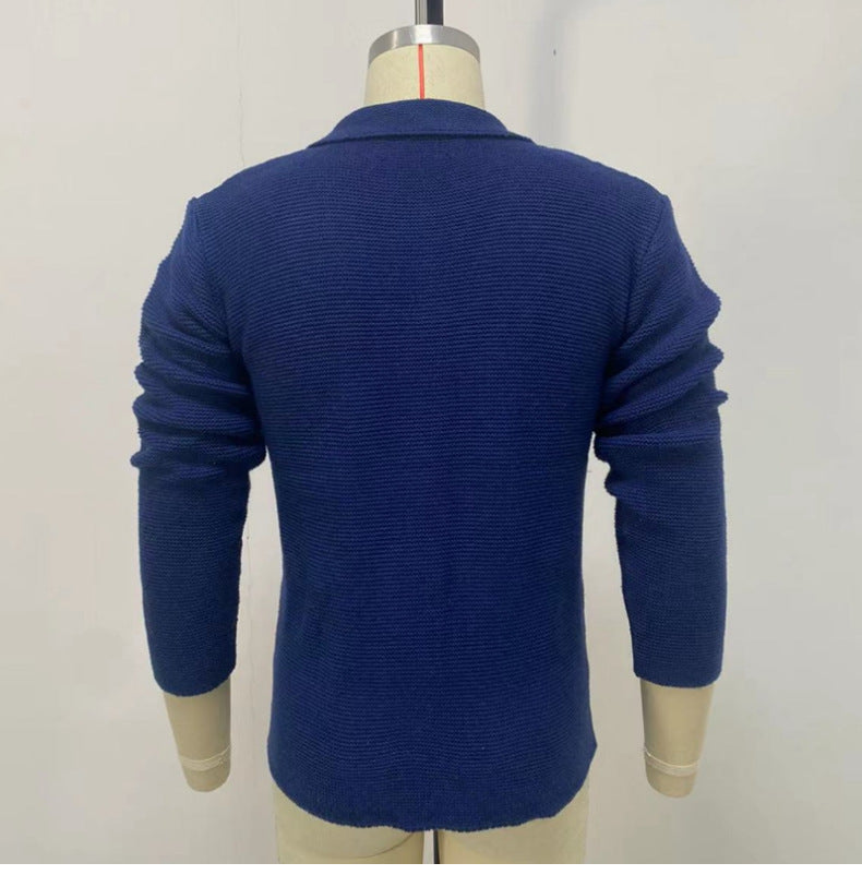 Men's Autumn And Winter Knitted Small Suit