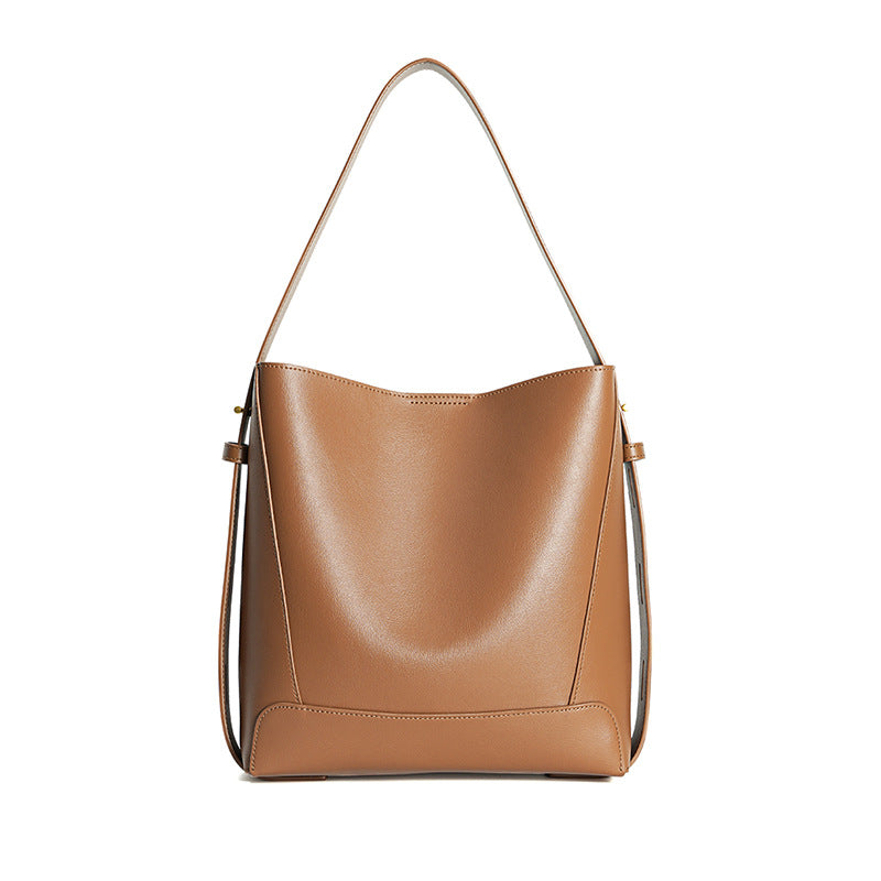 Shoulder Capacity Women's Leather Height Cross Body Bucket Bag