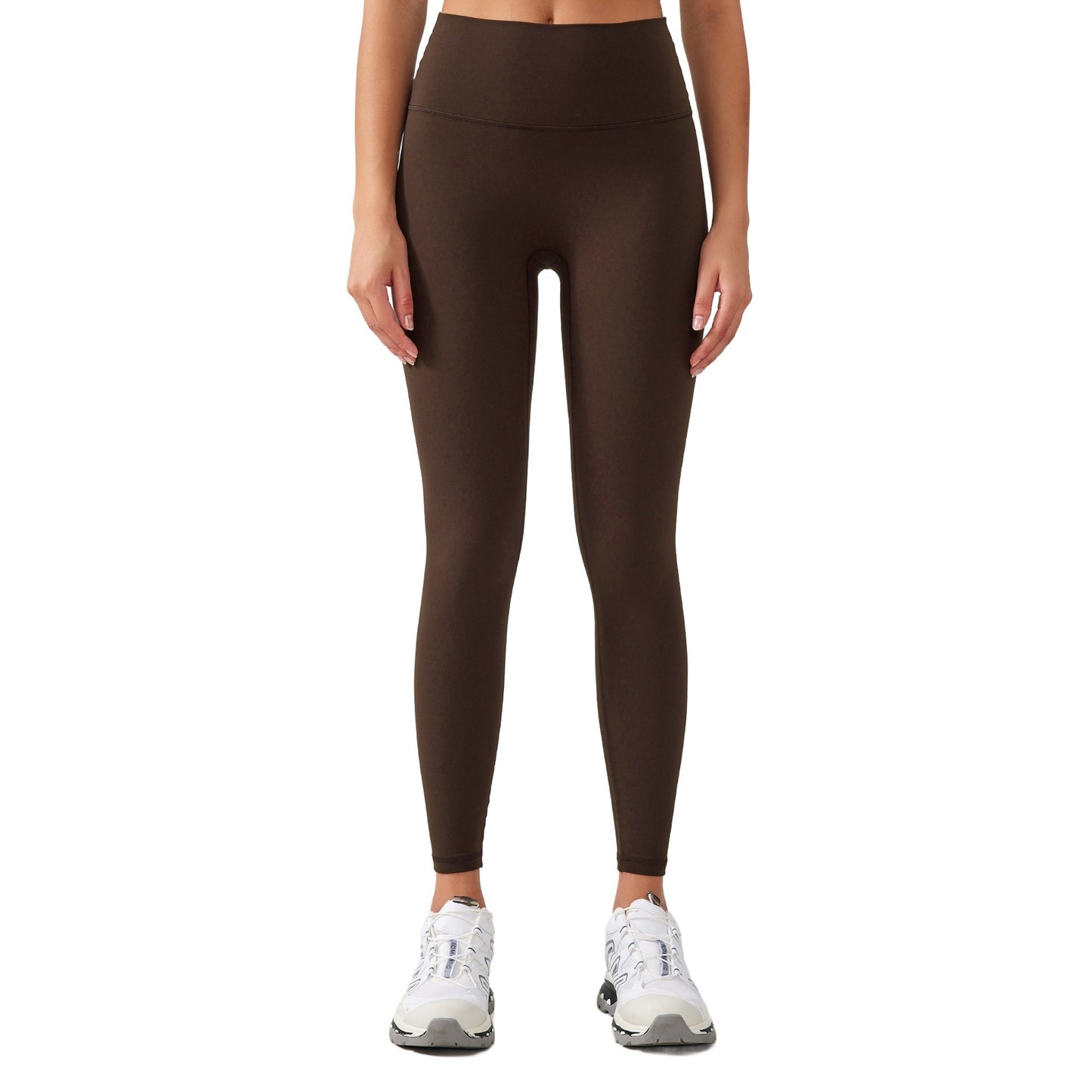 One Size Fits All Nude-Feel High-Waist Yoga Pants Tummy-Control Hip-Lifting For Fitness