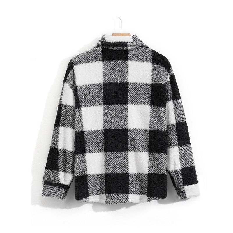 Men's Fleece-lined Thick Casual Versatile Youth Fleece Jacket
