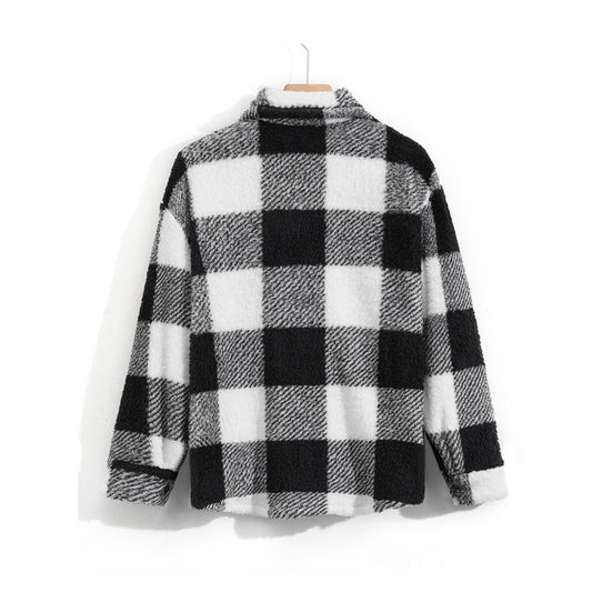 Men's Fleece-lined Thick Casual Versatile Youth Fleece Jacket