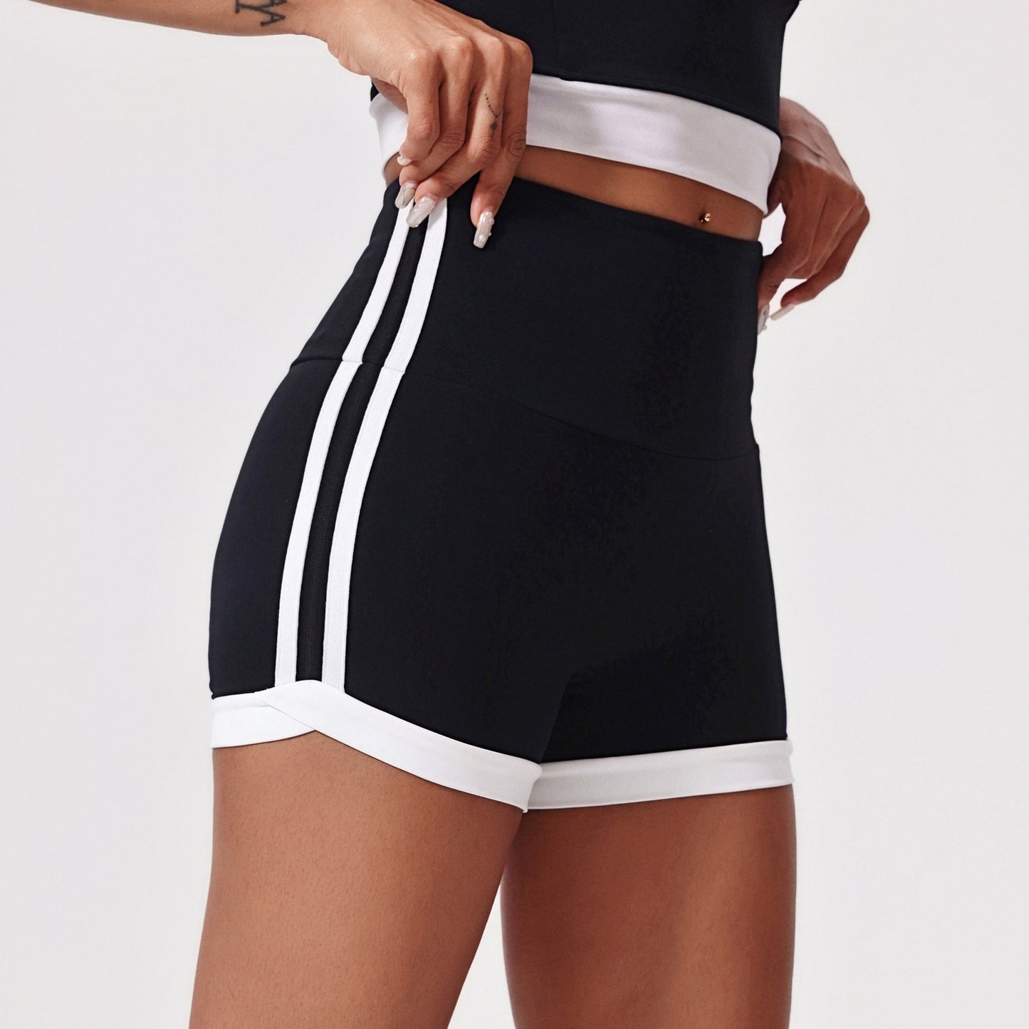 High Waist Yoga Shorts Skinny Hip Raise Shorts