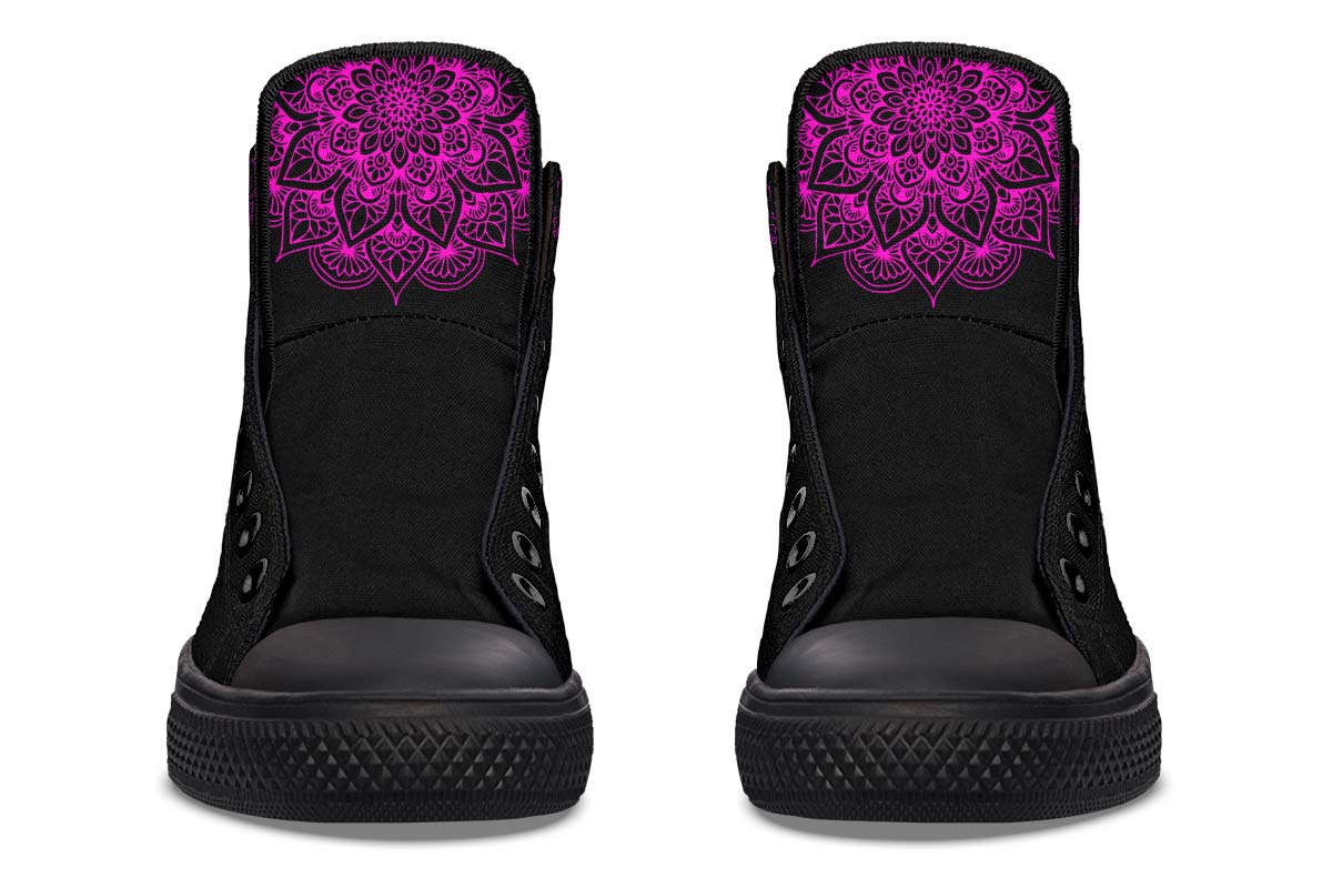 Men's And Women's Fashion Color Printing High-top Canvas Shoes