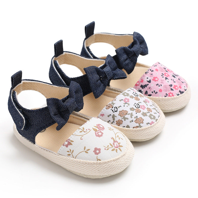 Summer Spring And Autumn New 0-1 Baby Girl Princess Shoes Soft Sole Shoes Non-slip Baby Toddler Shoes