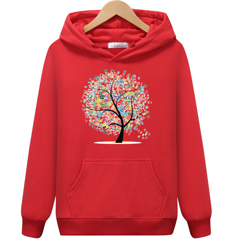 Women's Hooded Pullover Printed Fashionable Casual Loose Hoodie