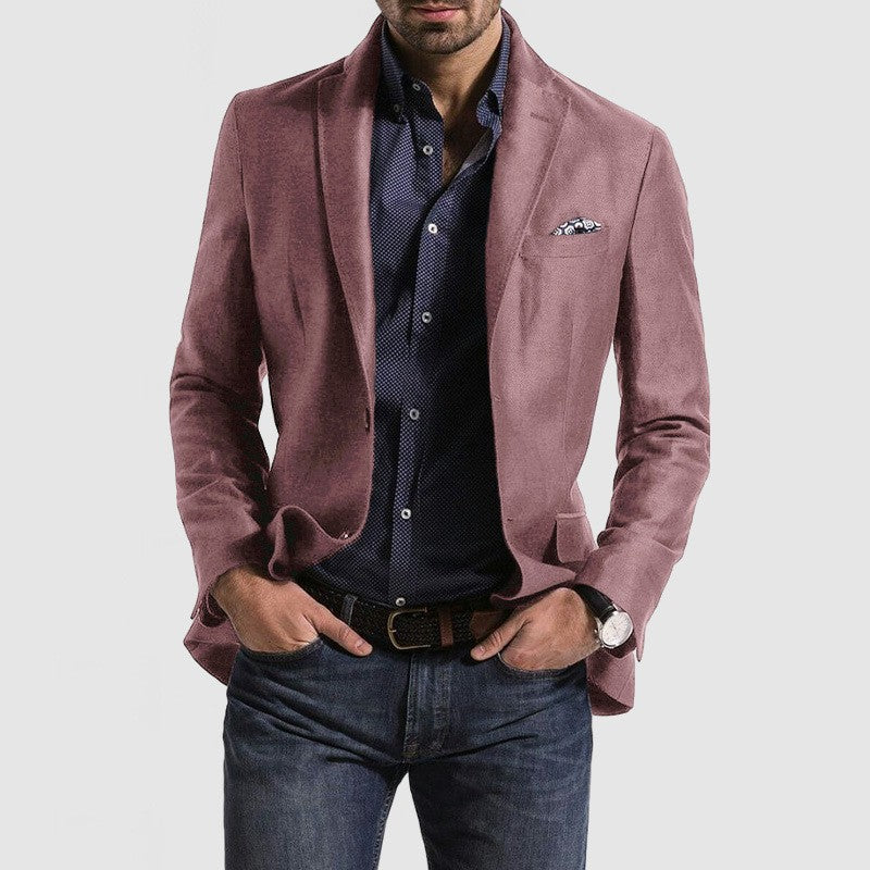 Spring Top Casual Printed Double Button Suit