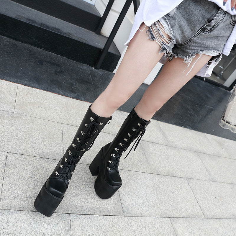 Nightclub Stage Catwalk Hate The Sky High-heeled Women's Boots