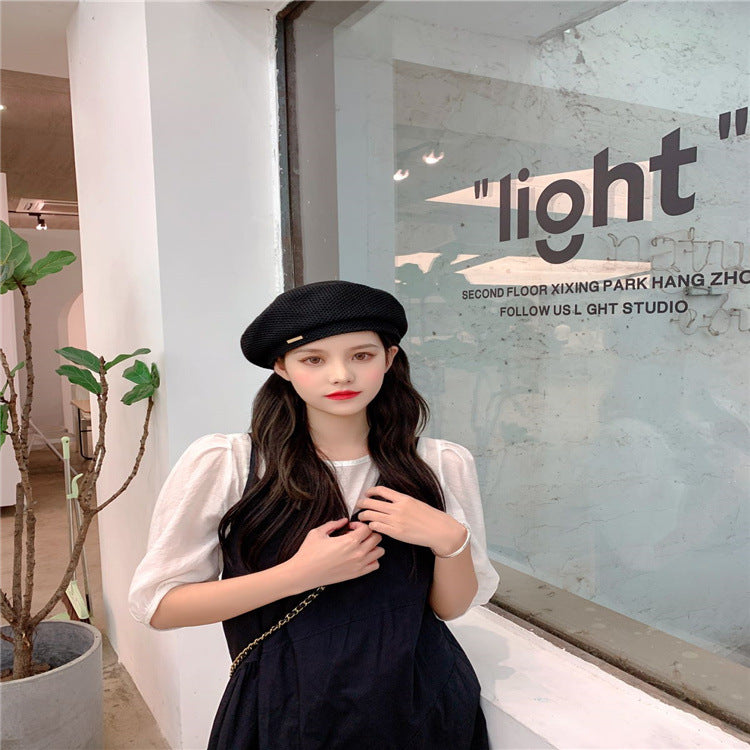 Women's Spring And Summer New Knitted Patch Beret