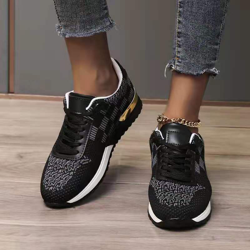 Large Size Platform Shoes With Round Toe Casual Mesh