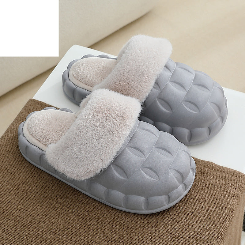 Removable And Washable Cotton Slippers Women's Autumn And Winter Bag Heel