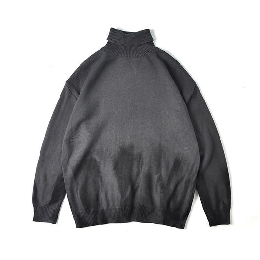 Futuristic Style Turtleneck Knitwear Jumper Sweatshirt