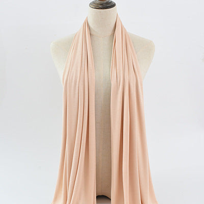 Solid Color Rayon Jersey Women's Scarf Mercerized Cotton Modal Kerchief