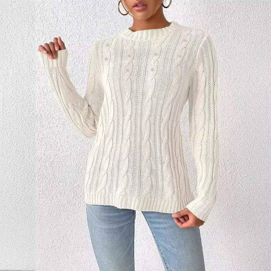 Women's Simple Pearl Beaded Sweater