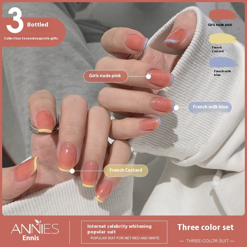 Women's Three-color New Ice Jelly Nude Color Gel Nail Polish Suit
