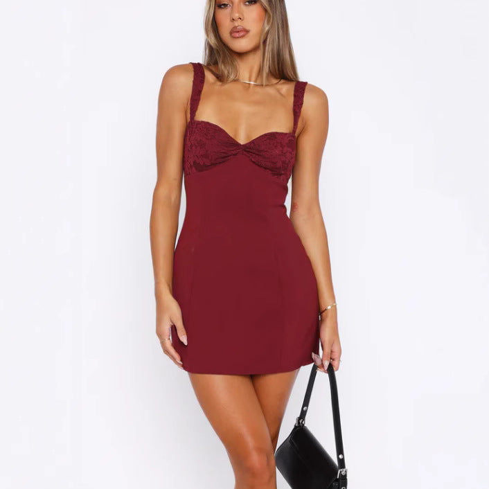 Summer New Solid Color Bodycon Waist-Cinching Sheath Skirt