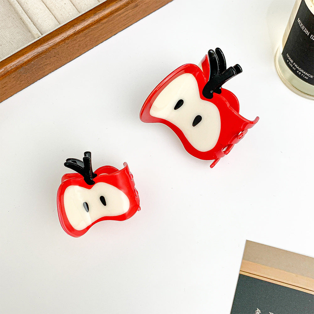 Cute Large Red Spliced Handmade Hair Clip