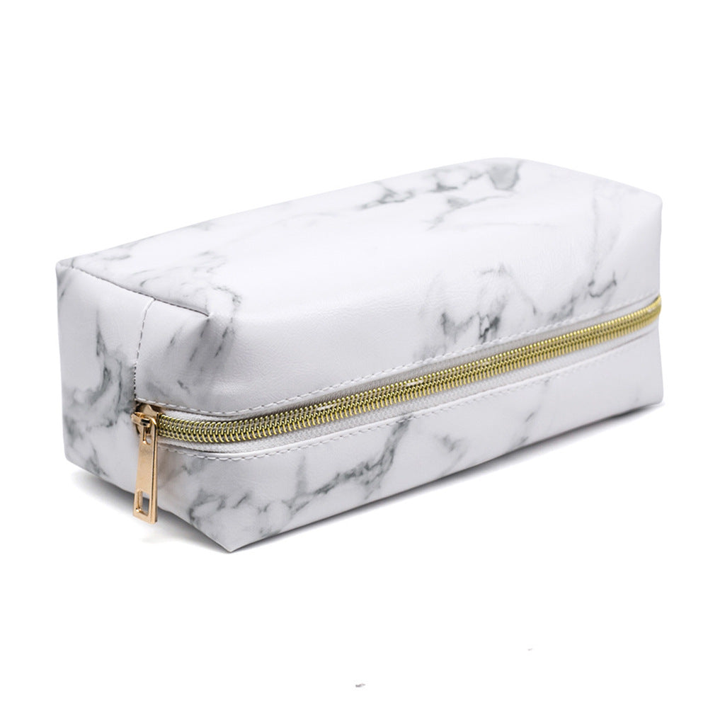New Marbled White PU Cosmetic Storage Bag