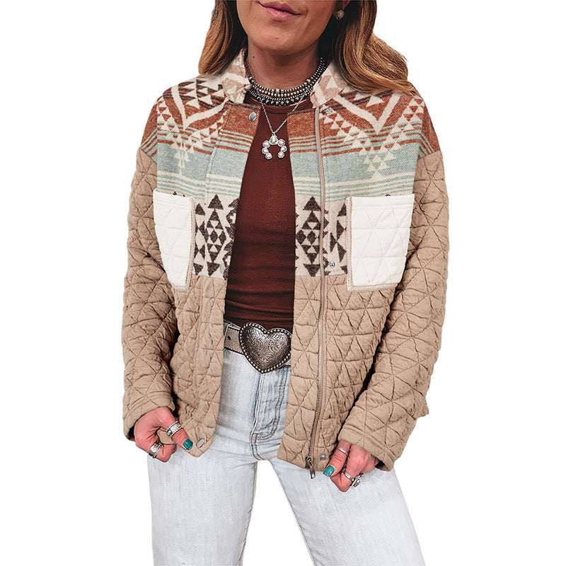 European And American Fashion & Trend Printed Warm Jacket