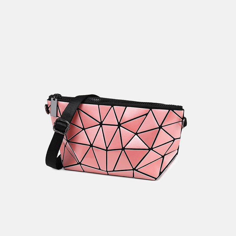 Women's Fashion Geometric Lattice Shoulder Crossbody Bag