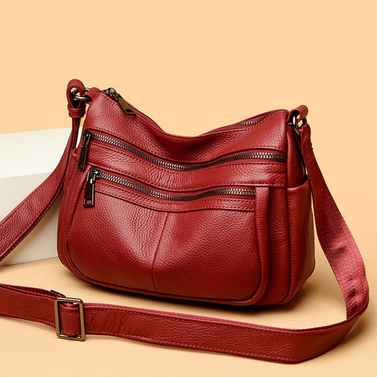 First Layer Cowhide Mother Genuine Leather Fashion Shoulder Messenger Bag