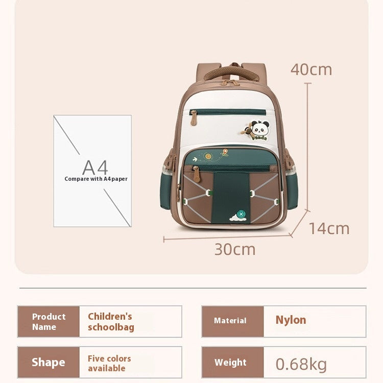 Primary School Student Grade Reflective Lightweight Spine-protective Large Capacity Backpack