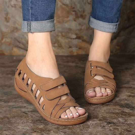 Sommer Kvinders Sandaler Kilehælsandaler Casual Kvinders Sko Dameplateausandaler Plus Size Åbne Sko Plus Size