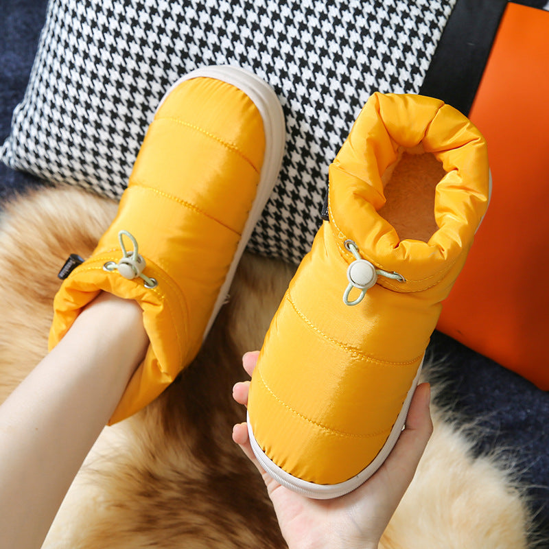 Home Non-slip Down Cloth Plush Thickening Warm Moon Cotton Shoes