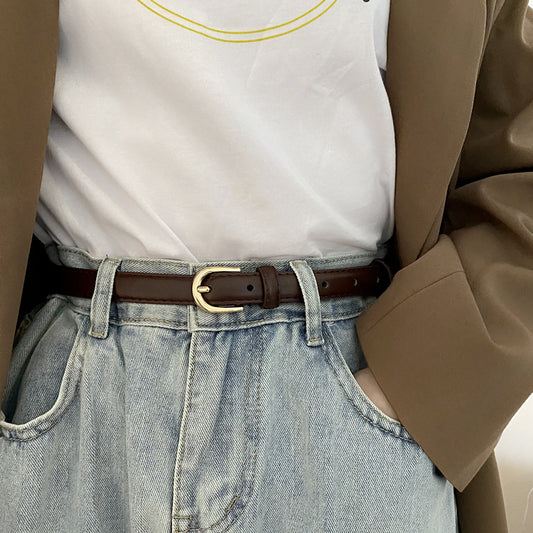 Super Easy To Match Soft Leather Belt Simple And Advanced