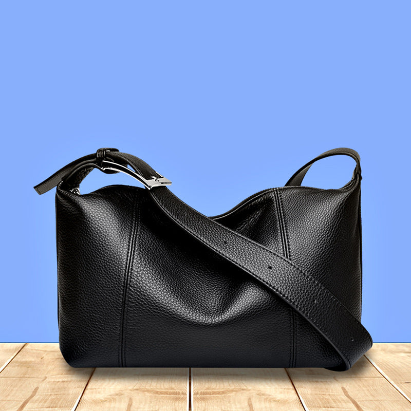 Full-grain Leather Large-capacity Crossbody Bag