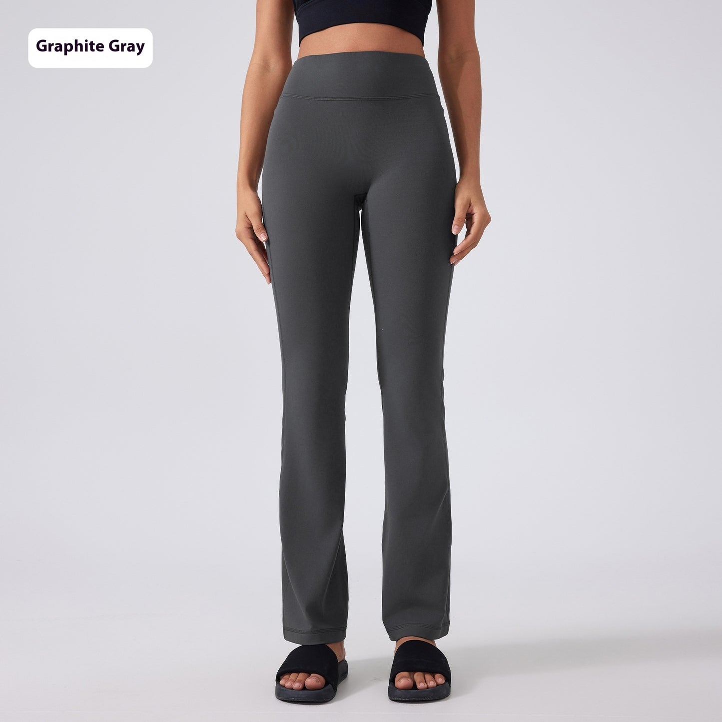 High Waist Hip Lift Yoga Pants Women's No Embarrassment Line Wide Leg Exercise Nude Feel Stretch Fitness